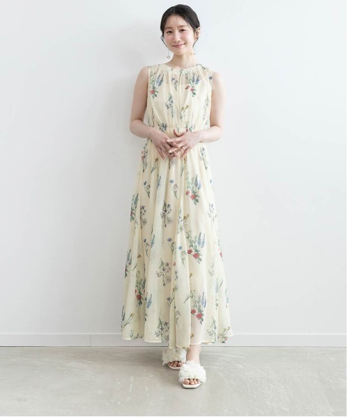 ワンピース 「Botanical Bloom」ボタニカルフラワーシフォンワンピースの画像