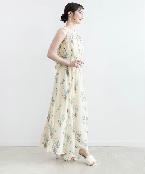 ワンピース 「Botanical Bloom」ボタニカルフラワーシフォンワンピースの画像