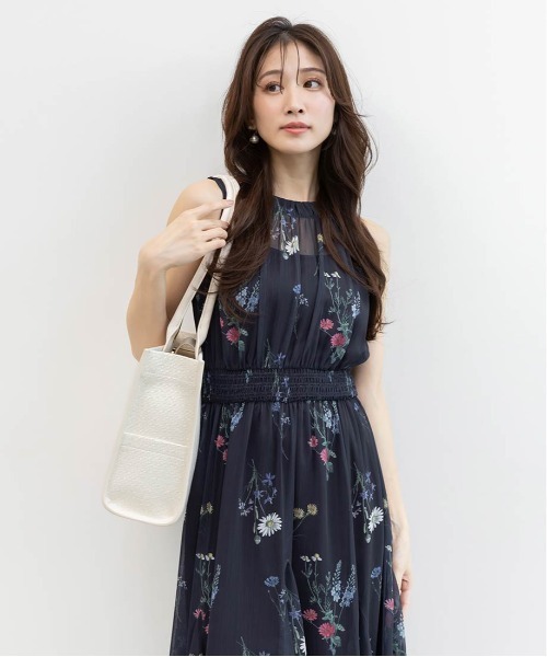 ワンピース 「Botanical Bloom」ボタニカルフラワーシフォンワンピースの画像