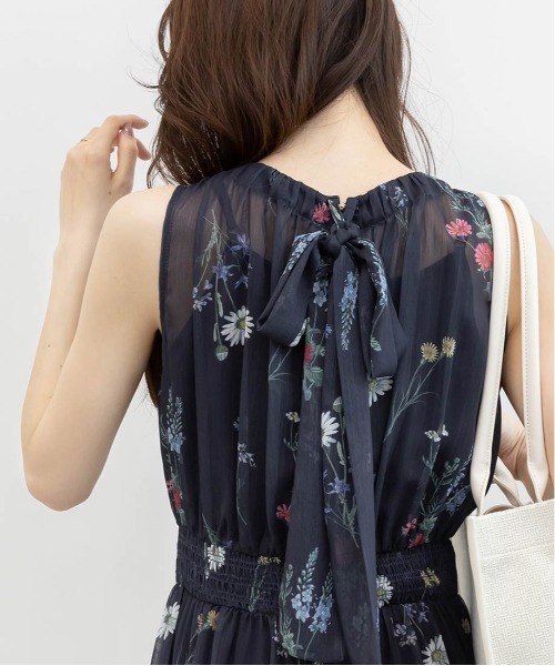 ワンピース 「Botanical Bloom」ボタニカルフラワーシフォンワンピースの画像