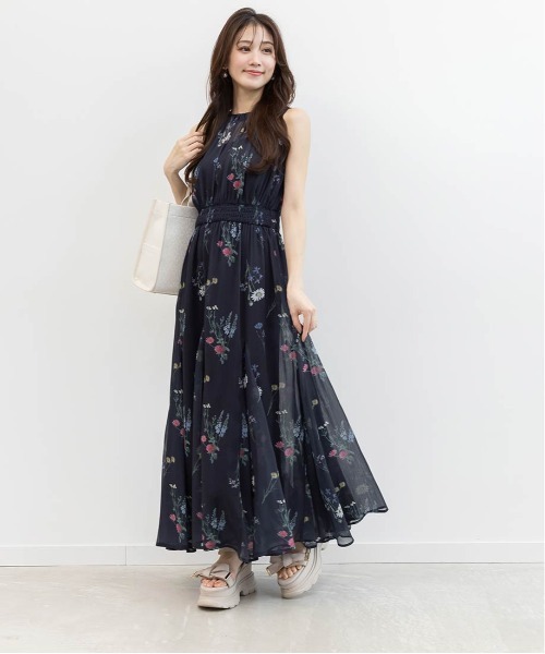 ワンピース 「Botanical Bloom」ボタニカルフラワーシフォンワンピースの画像