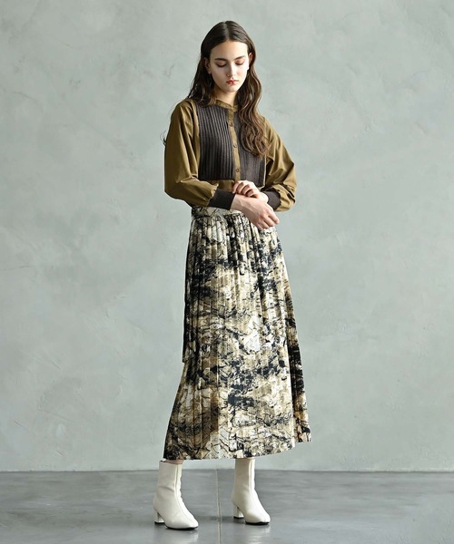 「RAW FUDGE」 長袖ブラウス M ブラウン レディース_画像4