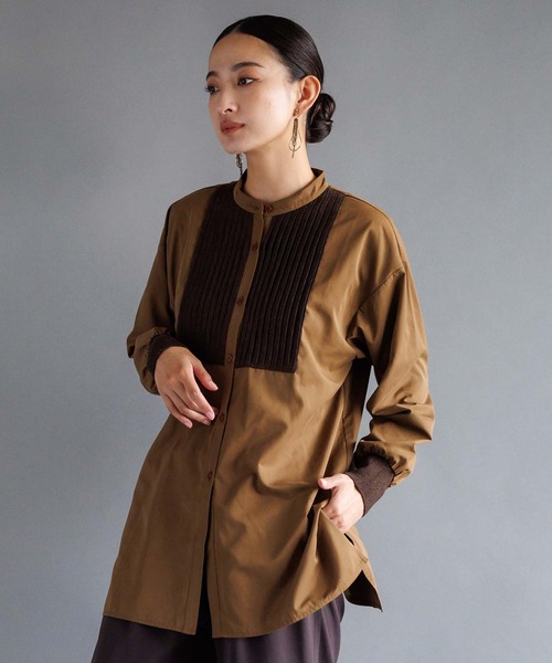 「RAW FUDGE」 長袖ブラウス M ブラウン レディース_画像8