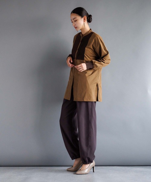 「RAW FUDGE」 長袖ブラウス M ブラウン レディース_画像9