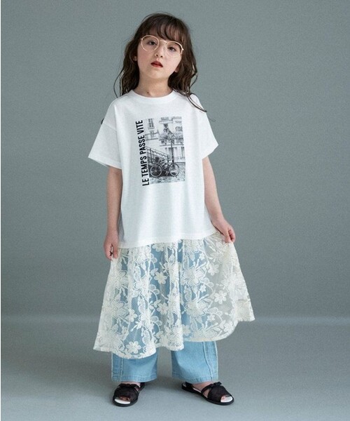 branshes（ブランシェス） ワンピース 「WEB限定」レースドッキング