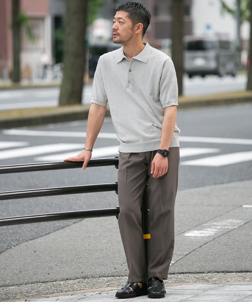 「URBAN RESEARCH ROSSO MEN」 半袖ニット MEDIUM チャコールグレー メンズ_画像7