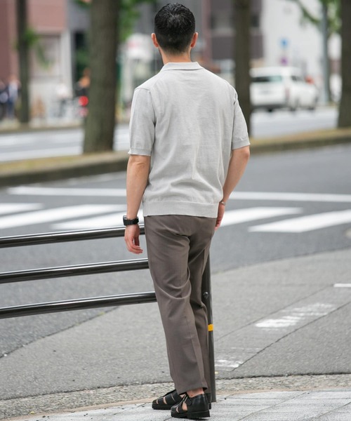 「URBAN RESEARCH ROSSO MEN」 半袖ニット MEDIUM チャコールグレー メンズ_画像8