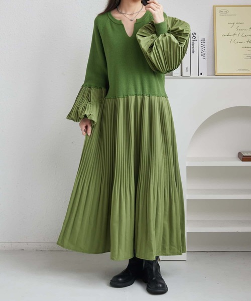 「MAISON DE THERESE」 長袖ワンピース FREE ブラック レディース_画像7