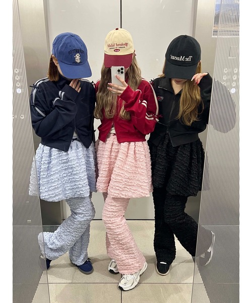 「WC」 イージーパンツ FREE サックスブルー レディース_画像3