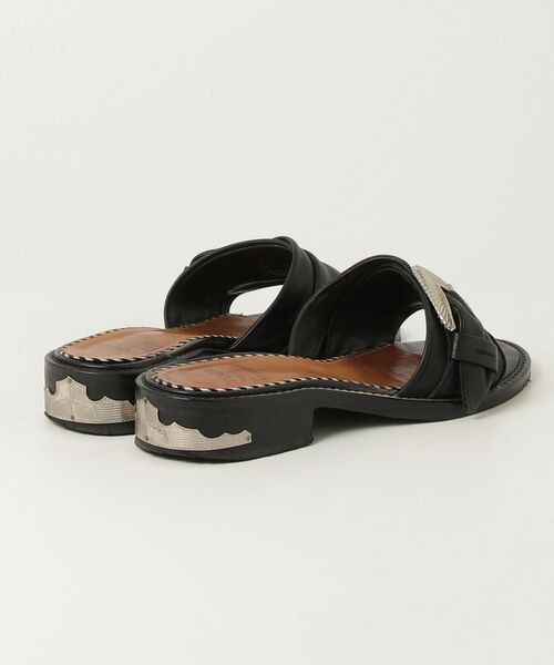 「TOGA PULLA」 フラットサンダル「STUDIOUSコラボ」 38 ブラック レディース