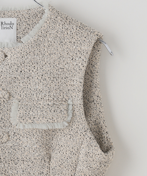 コート アウター 「RHODOLIRION /ロドリリオン」SLEEVELESS JACKET レディースの画像