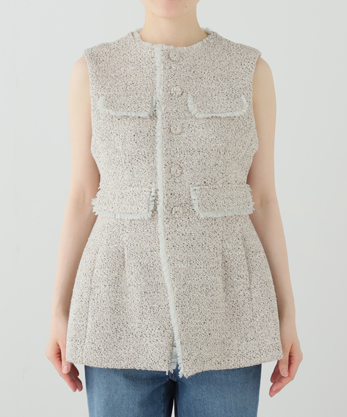 コート アウター 「RHODOLIRION /ロドリリオン」SLEEVELESS JACKET レディースの画像