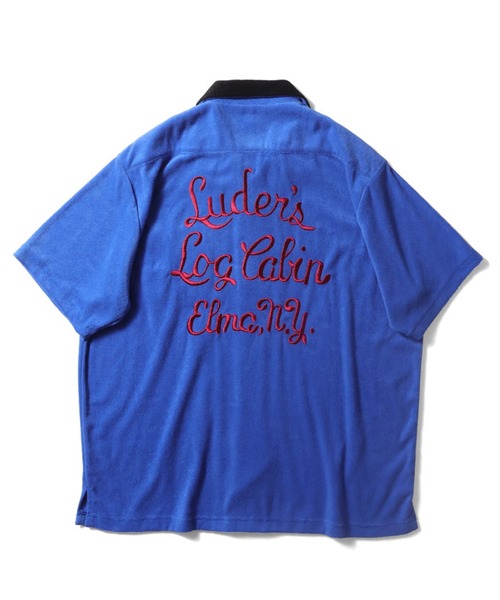 新品タグ付き＊HOUSTON パイルボーリングシャツ ブルー M HOUSTON（ヒューストン） シャツ パイルボーリングシャツ（LUDER'S