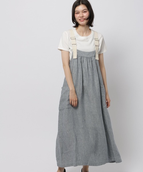 ワンピース FINEリネンポケットワンピースの画像
