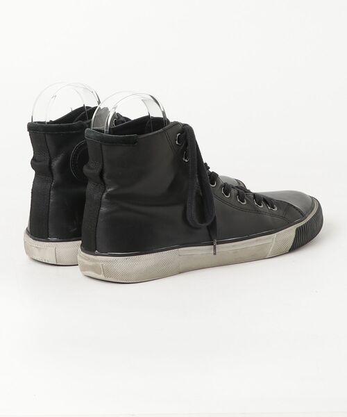 「ALLSAINTS」 ハイカットスニーカー 42 ブラック メンズ_画像2