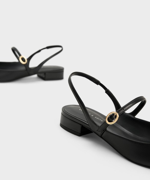 「CHARLES & KEITH」 フラットサンダル 23cm ブラック レディース_画像5