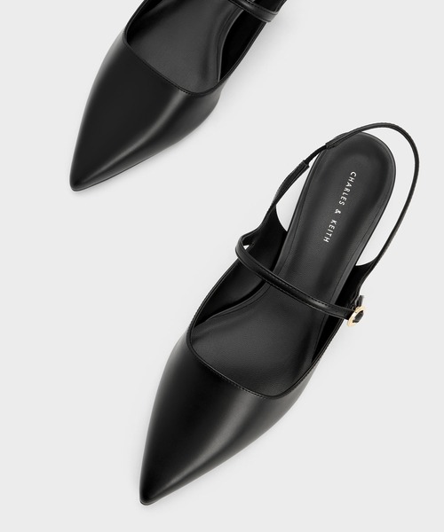 「CHARLES & KEITH」 フラットサンダル 23cm ブラック レディース_画像6
