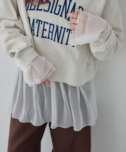 Discoat（ディスコート） tシャツ 生地アソートレースチュニック