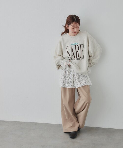 Discoat（ディスコート） tシャツ 生地アソートレースチュニック