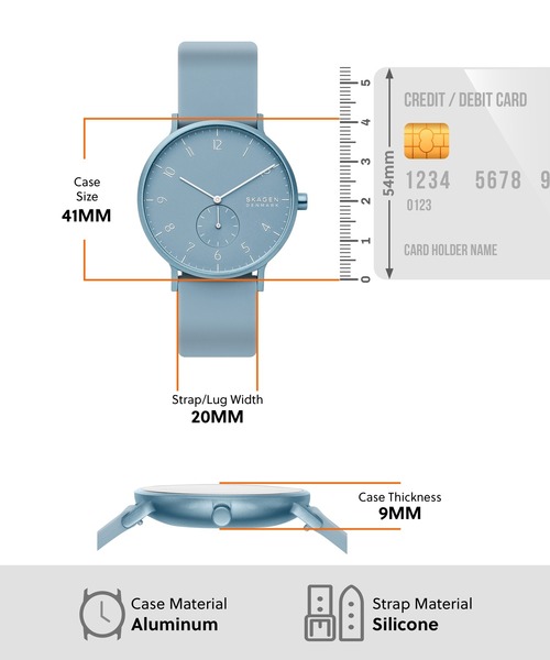SKAGEN 腕時計 36mm コーラル シリコン SKAGEN 腕時計 36mm コーラル シリコン