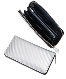 財布 カーボン加工ラウンドファスナー長財布 メンズ : ZOZOTOWN