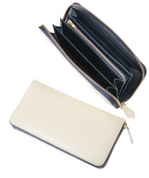 メンズ財布 財布 カーボン加工ラウンドファスナー長財布 メンズ : ZOZOTOWN