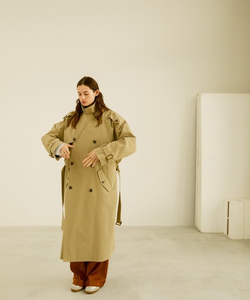 コート トレンチコート Oversized stand collar trenchcoat/オーバー