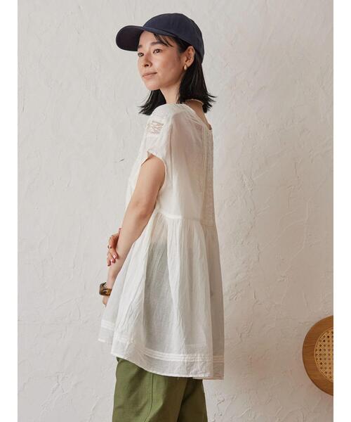 ブラウス シャツ 「PILLINI/ピリーニ」Vネックレースブラウス レディース KOEISTORE ブラウス レディース レース Vネック 白 シャツ 春 夏