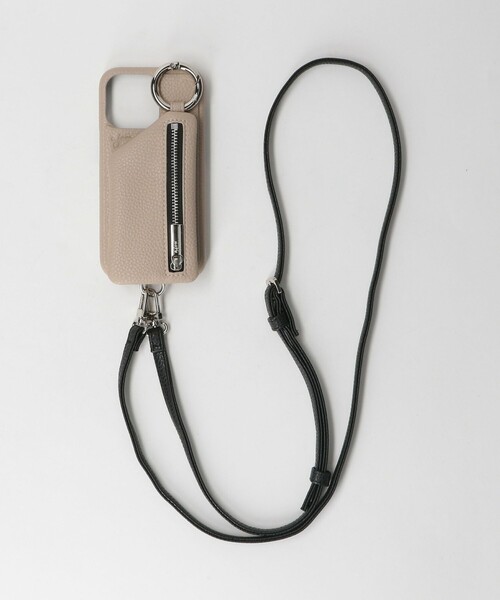 ajew ベージュ iPhoneケース ストラップ付き　13pro ajew（エジュー） スマホケース 「ajew」CADENAS ストラップ