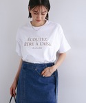 tシャツ フレンチロゴプリント半袖Tシャツ レ...の詳細画像3