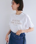 tシャツ フレンチロゴプリント半袖Tシャツ レ...の詳細画像2