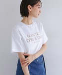 tシャツ フレンチロゴプリント半袖Tシャツ レ...の詳細画像5