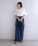 tシャツ フレンチロゴプリント半袖Tシャツ レ...の詳細画像4