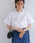 tシャツ フレンチロゴプリント半袖Tシャツ レ...の詳細画像1