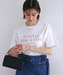 tシャツ 半袖 フレンチロゴプリント半袖Tシャ...の詳細画像1