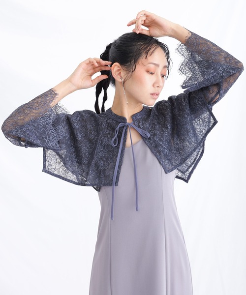 atlo 結婚式パーティードレス atlo（アトロ） ドレス 結婚式 パーティードレス Iライン袖あり