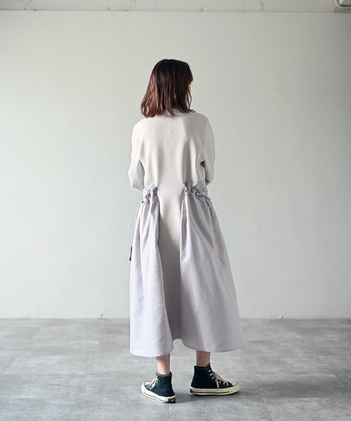 ワンピース サイド ドローコードポケット ワンピース ワンピース サイド ドローコードポケット