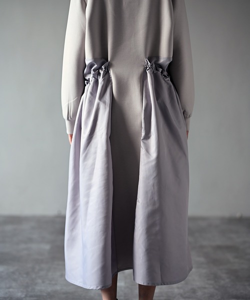 ワンピース サイド ドローコードポケット ワンピース ワンピース サイド ドローコードポケット