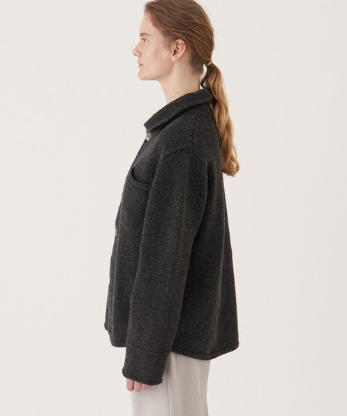 GALERIE VIE カーディガン ファインウール シャツカラー