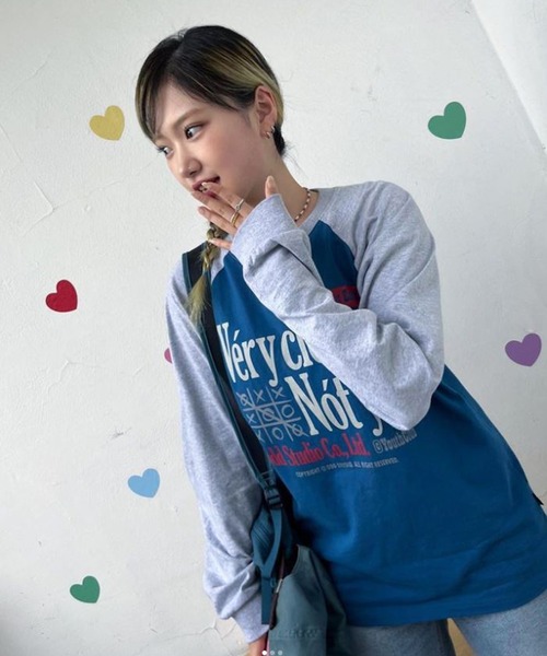 ODD STUDIO tシャツ Very Close Raglan Over Fit Long Sleeve