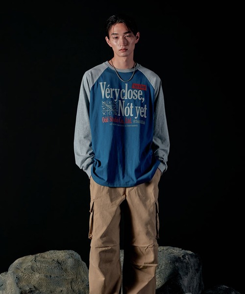 ODD STUDIO tシャツ Very Close Raglan Over Fit Long Sleeve