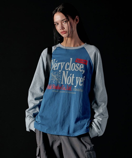 ODD STUDIO（オッドスタジオ） tシャツ Very Close Raglan Over Fit