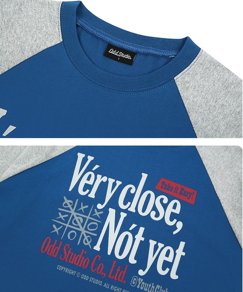 ODD STUDIO tシャツ Very Close Raglan Over Fit Long Sleeve