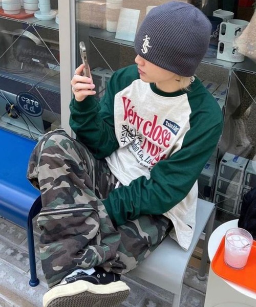 ODD STUDIO tシャツ Very Close Raglan Over Fit Long Sleeve