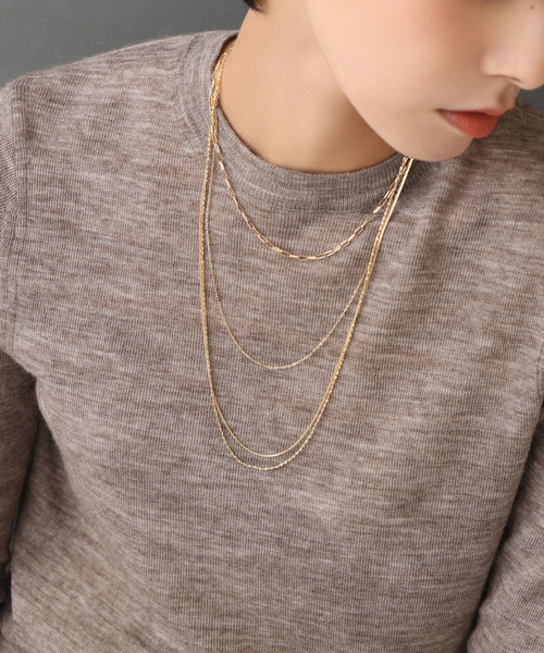lilas マーベラスチェーン38cmネックレス K10 Lilas ネックレス マーベラスチェーン38cmネックレス K10