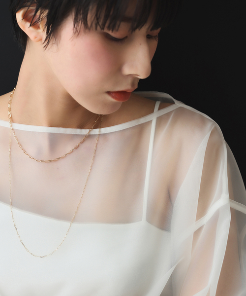lilas マーベラスチェーン38cmネックレス K10 Lilas ネックレス マーベラスチェーン38cmネックレス K10