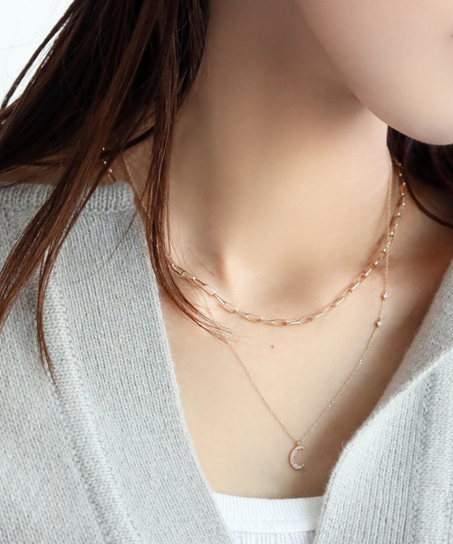 lilas マーベラスチェーン38cmネックレス K10 Lilas ネックレス マーベラスチェーン38cmネックレス K10