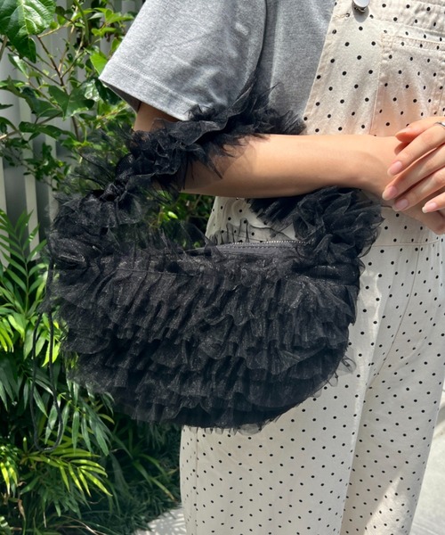 【大人気】Simone Rocha チュールフリル ミニショルダーバッグ Loueme ショルダーバッグ バッグ チュールフリルショルダー