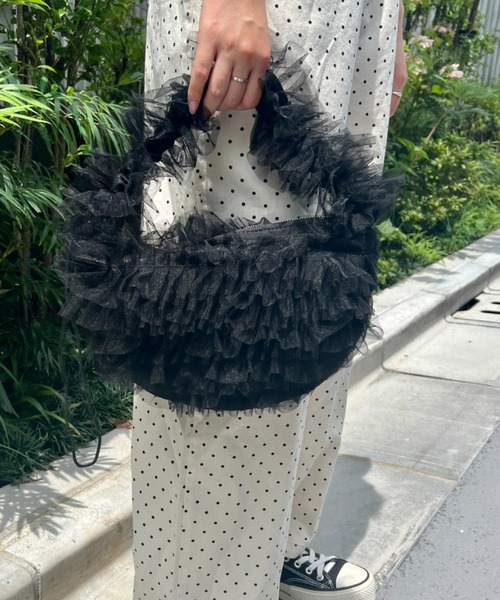 【大人気】Simone Rocha チュールフリル ミニショルダーバッグ 予約]チュールフリルショルダーバッグ/ブラック – Lumier