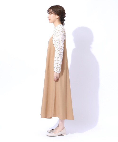 DRESKIP ワンピース ロングシーズン活躍 フレアキャミワンピース
